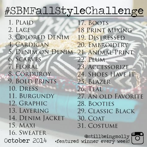 Instagram Prompts, October Style, O Necklace, Outfits Over 40, Laugh Till You Cry, Reading List Challenge, Fashion Challenge, Wardrobe Challenge, Girl Hacks