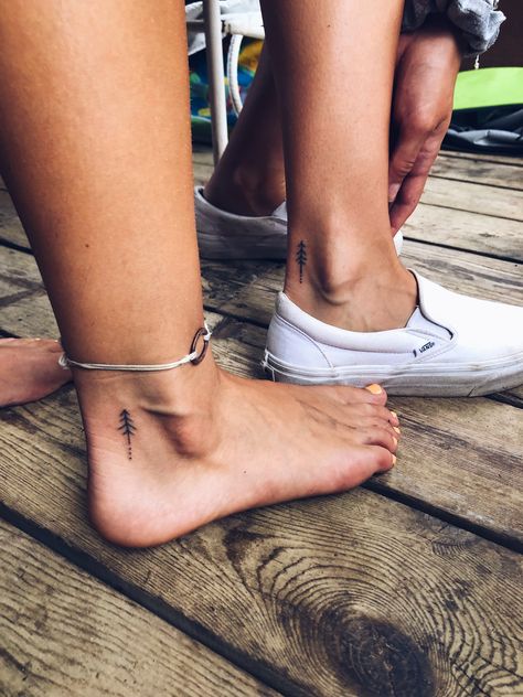 Tiny Outdoorsy Tattoos, Small Outdoor Tattoos, Nature Tattoo Simple, Stick And Poke Nature Tattoo, Mountain Stick And Poke, Simple Outdoorsy Tattoos, Small Outdoorsy Tattoos, Ankle Stick And Poke Tattoo, Tree Stick And Poke