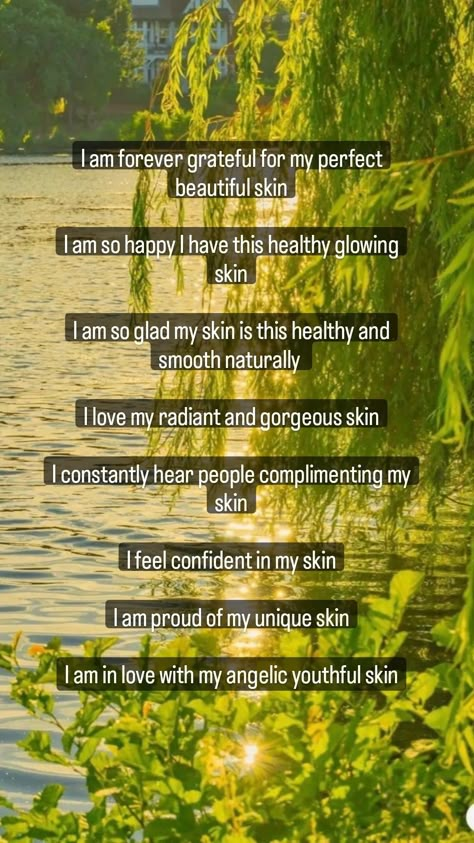 Clear Youthful Skin, Affirmation For Clear And Beautiful Skin, Manifestations For Clear Skin, Flawless Skin Affirmations, Perfect Skin Manifestation, Manifest Clear Skin Overnight, Clear Skin Manifestation Code, Clear Glass Skin Affirmations, Manifestation For Clear Skin