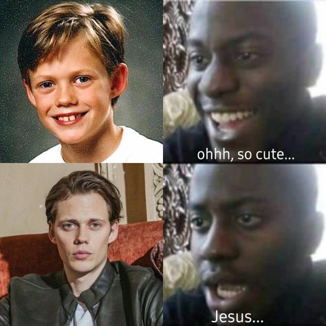 Bill Skarsgard Childhood, Bill Skarsgard Aesthetic, Bill Skarsgard Pennywise, Bill Istvan Günther Skarsgård, Funny English Jokes, Creepy Eyes, Hemlock Grove, Nothing To Say, English Jokes