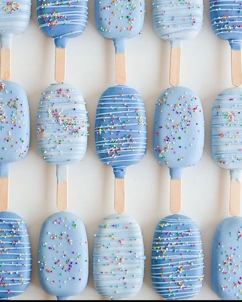 Blue Sweets, Popsicles Cake, Cake Pop Designs, 2nd Birthday Party For Boys, Baby First Birthday Cake, Cake Pop Decorating, Pop Cupcakes, Have A Fantastic Day, Birthday Cake Pops