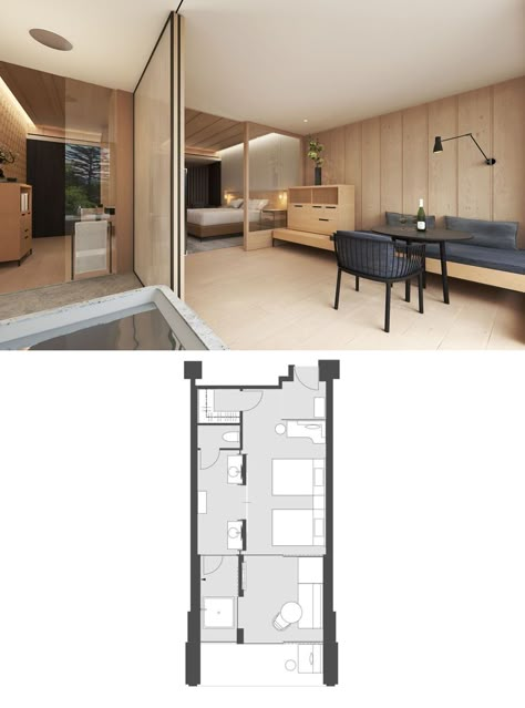 Hotel Room Architecture, Hotel Room Layout Plan, Hotel Room Floor Plan, Hotel Room Layout, Walk In Closet Plan, Hotel Room Plan, Hotel Room Design Plan, Nikko Japan, Hotel Floor Plan