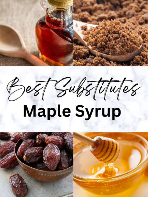 Maple Syrup Substitutes (And When To Use Them) - The Nessy Kitchen Substitute For Maple Syrup, Maple Syrup Substitute, Poppyseed Dressing, Pancake Syrup, Sugar Substitute, Caramel Flavoring, Natural Sweeteners, Coconut Sugar, Simple Syrup