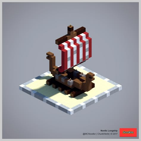 Nordic/Viking Longboat | #minecraft #minecraftdesign #videogames Construction Minecraft, Minecraft Building Guide, Minecraft Statues, Rumah Minecraft Sederhana, Minecraft Structures, Bangunan Minecraft, Minecraft Furniture, Minecraft Survival, Minecraft Castle