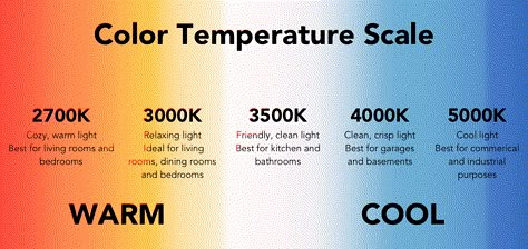 Kelvin Color Temperature Scale, Kelvin Light Scale, Interior Light Fixtures, Memories Art, House Lighting, Light Well, Design Rules, Lightbulbs, Sleep Schedule