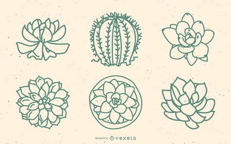 Succulent Sketches Easy, Succulent Sketches, Simple Cactus Tattoo Outline, Succulent Line Drawing, Succulent Outline Drawing, Succulent Line Art, Succulent Outline, Doodle Succulents, Succulent Drawing