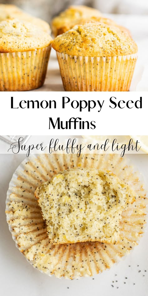 Lemon And Poppyseed Muffins, Poppy Lemon Muffins, Low Calorie Lemon Poppyseed Muffins, Muffin Lemon Poppyseed, Dairy Free Lemon Poppyseed Muffins, Moist Poppy Seed Muffins, Lemon Poppyseed Muffins Moist, Lemon Poppy Muffins Recipes, Homemade Lemon Poppyseed Muffins