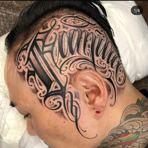 Brutal Tattoo, Hardcore Tattoo, Chicano Font, Mens Face Tattoos, Full Neck Tattoos, Geometric Tattoo Sleeve Designs, Dark Lettering, Graff Art, Chicano Art Tattoos