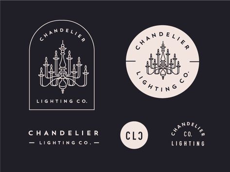 Chandelier Logo Design, Thai Palace, Moody Branding, Imperial Logo, Light Bulb Logo, Lamp Logo, Event Planner Logo, Planner Logo, Feminine Branding