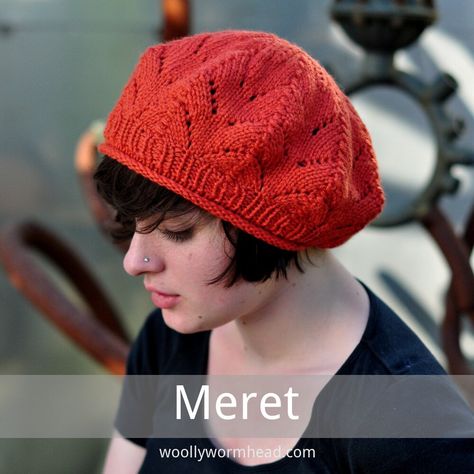 Knitted Berets For Women, Free Patterns For Knitted Berets, Knitted Beret Patterns Free Women, Free Knitted Hat Patterns For Women, Knitted Beret Patterns Free, Beret Knitting Pattern Free, French Beret Pattern, Knit Beret Pattern, Free Knit Hat Patterns