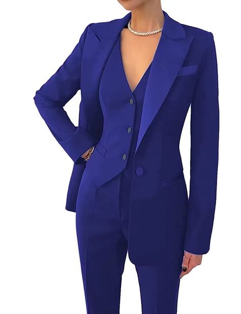 Semi Formal Suits For Women, Extreme Confidence, Tuxedo Women, Ladies Blazer, Womens Suits Business, Woman Suit Fashion, Pantsuits For Women, Blazer Set, Tuxedo Suit