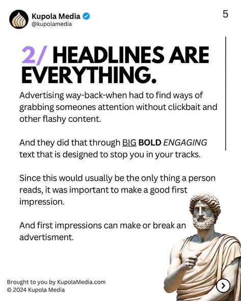 With AI revolutionizing almost everything we do, especially in marketing... It’s important to look bad at older more “ancient” ads that worked in the past. Analyzing and understanding why and how they worked helps build a foundation for: 1. The art of persuasion. 2. The fundamentals of human psychology. Here are our Top 5 Marketing Tactics that are as “Old as Time”. #marketing #advertising #ai #aimarketing #kupolamedia Persuasion Movie Poster, Persuasion Psychology, The Art Of Persuasion, Influence The Psychology Of Persuasion, Art Of Persuasion, Persuasive Techniques, Human Psychology, Marketing Advertising, Marketing Tactics