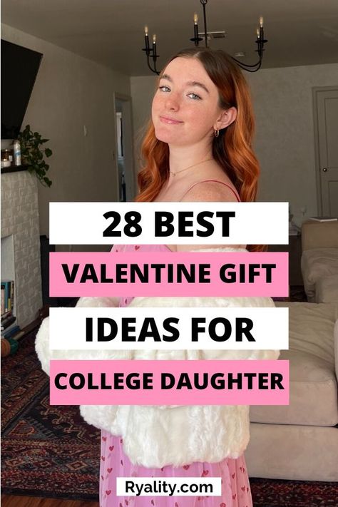 Valentine Box For College Student, Valentines Gift For My Daughter, Valentines Ideas For Daughter, Valentine Care Package College Daughter, Valentines College Care Package, Valentines For College Students, Valentine Teenagers Gift Ideas, Teenager Valentine Ideas, Valentine’s Day For Daughters