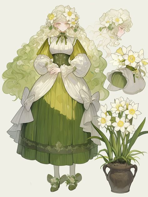 Botanical Character Design, Plant Character Design Male, Plant Character Design, Flower Witch Character Design, Plant Fairy Character Design, Anime Fanfiction, Character Design Male, Design Inspo, Cute Art