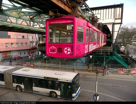 Suspension Railway, Wuppertal Germany, Metro System, Rail Transport, Subway Train, The Turning, U Bahn, Electric Locomotive, Bus Coach