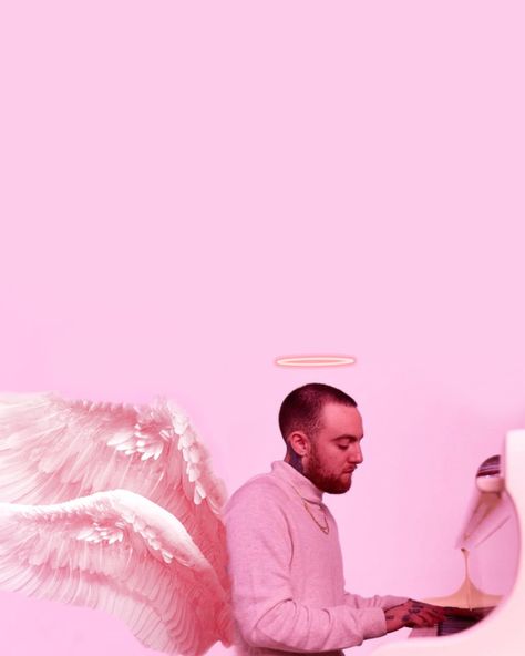 Mac Miller Pink Aesthetic, Mac Angel, Mac Collection, Momento Mori, Mac Miller, Posters Wall, Big Mac, Screen Savers, Divine Feminine