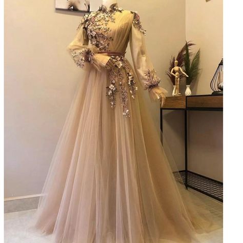 Prom Dresses Long Sleeve, Muslim Prom Dress, Crystal Prom Dress, Feather Prom Dress, Flower Prom Dress, Cheap Gowns, Dresses A Line, Wedding Dress Outfit, Prom Dresses Yellow