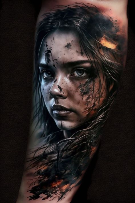 Tattooing Inks, Female Warrior Tattoo, Tattoo World, Nightmare Before Christmas Tattoo, Tattoo Culture, Scar Tattoo, Christmas Tattoo, Warrior Tattoo, 3d Tattoos