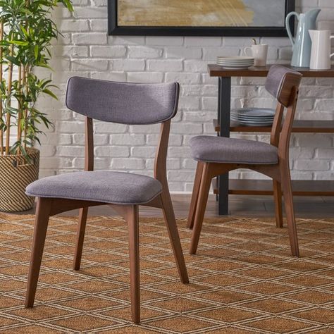 Ronald Upholstered Dining Chair Modern Fabric Dining Chairs, Grey Upholstered Dining Chairs, Midcentury Modern Dining Chairs, Chair Frame, Dining Room Spaces, Comfortable Dining Chairs, Mid Century Dining Chairs, Mid Century Modern Dining, Mid Century Dining