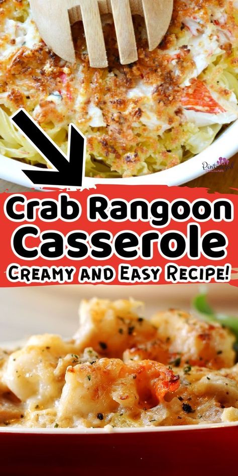 Crab Rangoon Casserole, Easy Crab Rangoon, Crab Casserole, Crab Dishes, Crab Rangoon, Crab Recipes, Easy Cheesy, Easy Casserole Recipes, Easy Casserole