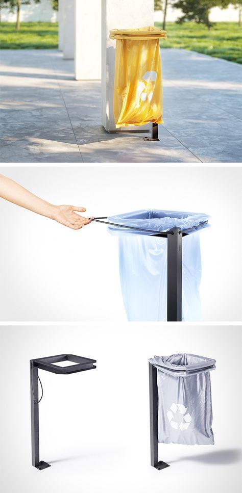 Metal Trash Cans, Master Art, Urban Furniture, Garbage Bin, City Park, Diy Metal, Trash Bag, Trash Bins, Yanko Design