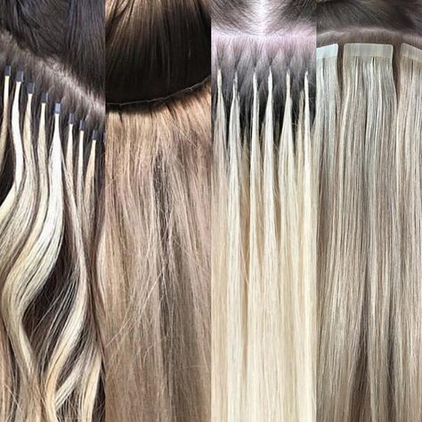 Bellami Hair Professional on Instagram: “Each method so unique 🧐 which one is your go to? Masterpiece features our @bellamihairpro #bellamihairpro hair extensions done by the…” Hair Extension Tips And Tricks, Nano Hair Extensions, Micro Bead Hair Extensions, Keratin Extensions, Hair Extension Lengths, Cashmere Hair, Beaded Hair Extensions, Bellami Hair Extensions, Best Human Hair Extensions