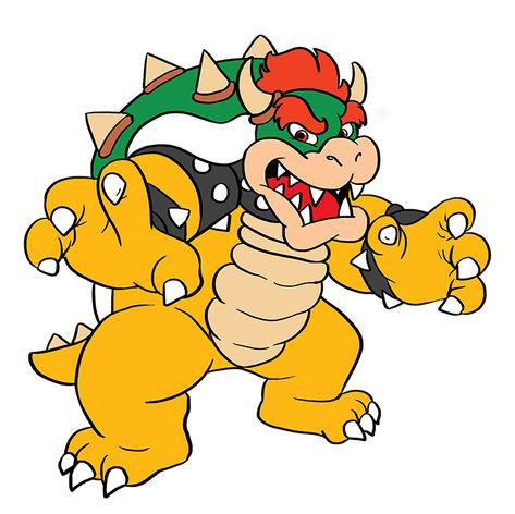 King Koopa, Easy Draw, Easy Cartoon Drawings, Easy Drawing Tutorial, Super Mario Art, Mario Art, Beauty Art Drawings, Drawing Tutorial Easy, Mario Brothers