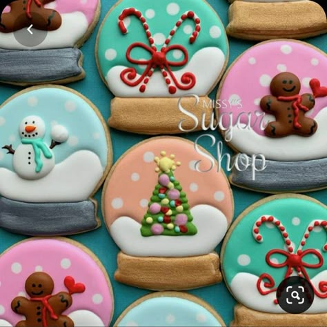 Christmas Sugar Cookies Decorated, Winter Cookies, Cute Christmas Cookies, Iced Sugar Cookies, Winter Cookie, Sugar Cookie Designs, Xmas Cookies, Fancy Cookies, Christmas Cookies Decorated