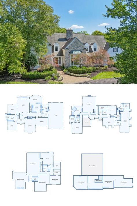 Sprawling 6-bedroom home featuring a tennis court and 4-car garage 🎾🚗 Explore this impressive 10,146 sq. ft. floor plan for luxury living and recreation #LuxuryHome #HousePlans #TennisCourt #GarageGoals #DreamHome #HomeDesign 8 Bedroom House Plans, Manor House Plans, Modern Georgian, Pool Shed, Northwest Style, Floor Plan Creator, Porch House Plans, Mansion Floor Plan, Home Design Software