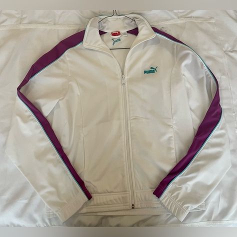 Puma Jacket Puma Outfit, Puma Jacket, Love It, Beautiful Colors, Color White, Shop My, Blazer, Purple, Best Deals