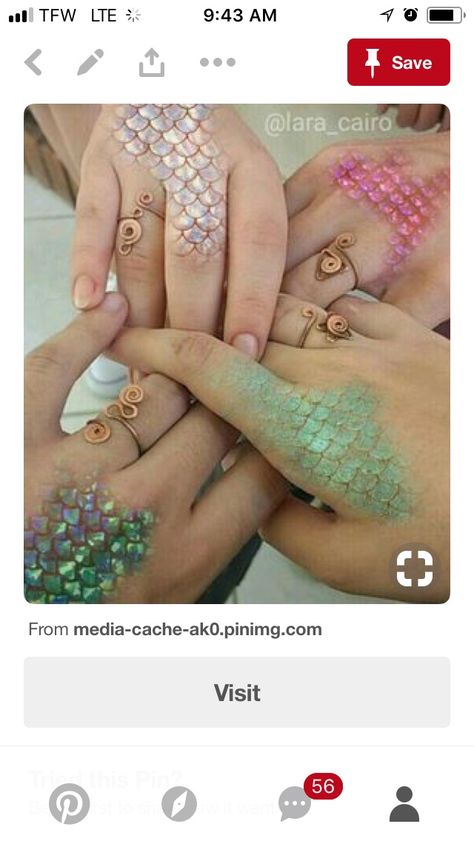 Tattoo Mermaid, Nail Polishes, Scales, Mermaid