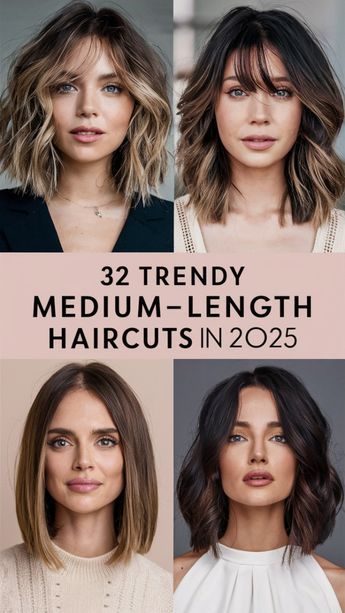 Medium length haircuts for 2025 are all about layers and side bangs. This look is ideal for women with fine hair, as layers add texture and volume. If you have thick hair, layers help to reduce bulk and create a more polished look. Side bangs are a great addition for framing round or oval faces. Whether your hair is straight or wavy, this haircut offers a trendy, versatile style for the new year. Hairstyle Trends 2023, Medium Haircuts With Bangs, Bobs With Bangs, Layered Bangs, Short Wavy Haircuts, Godzilla X Kong, Fine Straight Hair, Wooden Beds, Oval Face Haircuts