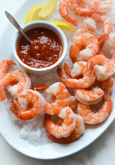 Shrimp Cocktail Sauce, Once Upon A Chef, Zesty Sauce, Homemade Cocktails, Cocktail Serving, Frozen Shrimp, Cocktail Sauce, Salad Recipes For Dinner, Shrimp Cocktail