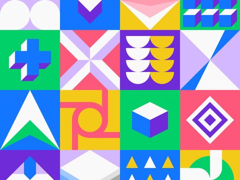 Neo Geo Pattern by Neo Geometric 👁️ on Dribbble Canva Inspiration, Graphic Design Gifts, Geometric Graphic Design, Mid Century Modern Poster, Neo Geo, Corporate Art, Geo Pattern, Redbubble Products, Geometric Graphic