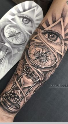 Tattoo Trends 2023, Arm Tattoo Design, Nautical Tattoo Sleeve, Full Hand Tattoo, 50 Tattoo, Egyptian Tattoo Sleeve, Hourglass Tattoo, Men Tattoos Arm Sleeve, Forarm Tattoos