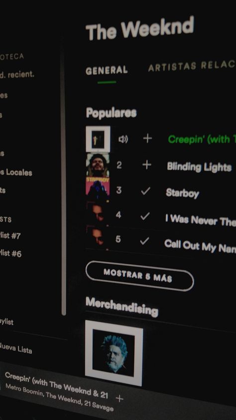 Creepin Spotify, Spotify Screenshot Aesthetic, Creepin Song, Creepin Lyrics, Creepin The Weeknd, Spotify Screenshot, Not Musik, Pretty Journals, Vibe Check