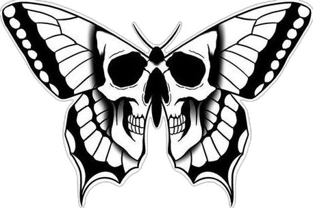 Butterfly With Skull Tattoo Design, Skull Butterfly Drawing, Skull Butterfly Tattoo Design, Butterfly Skull Tattoo, Butterfly And Skull, Skull Butterfly Tattoo, Mens Butterfly Tattoo, Tattoo Stencil Designs, Traditional Hand Tattoo