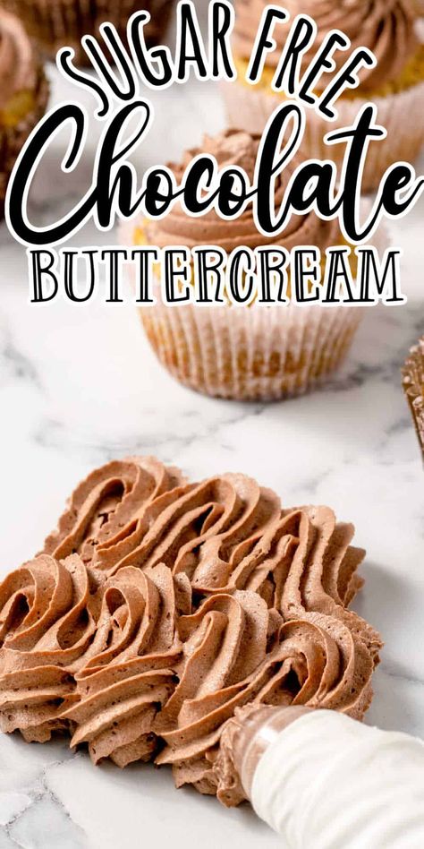 Stevia Frosting, Sugar Free Cake Frosting, Sugar Free Cupcake Recipes, Sugar Free Cakes For Diabetics, Sugar Free Cake Mix Recipes, Sugar Free Buttercream Frosting, Homemade Whipped Cream Easy, Sugar Free Chocolate Frosting, Keto Buttercream Frosting