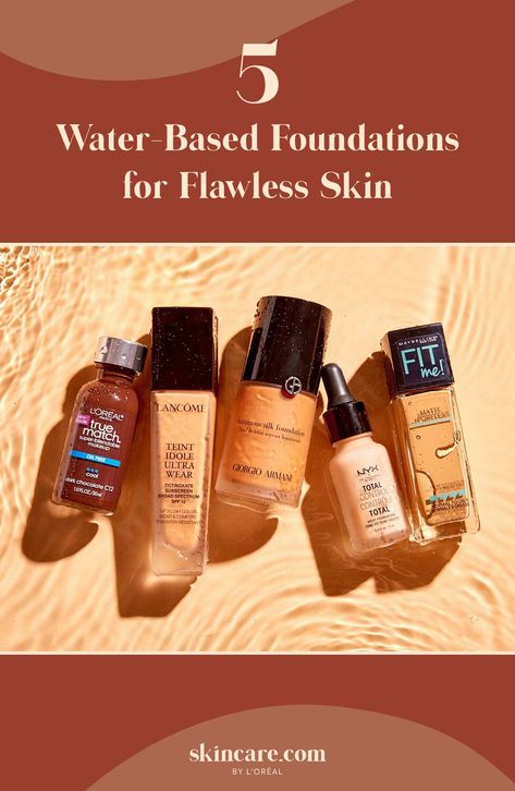 The Best Water-Based Foundations Best Water Based Foundation, Water Based Makeup Products, Water Based Makeup, Makeup Education, 2023 Skincare, Best Foundation For Dry Skin, Water Foundation, Water Based Foundation, Makeup Favs