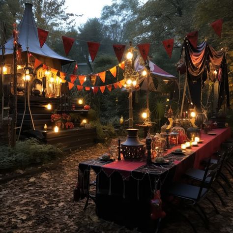 Halloween Themed Night In, Dark Circus Theme Party, Vintage Halloween Carnival, Witchlight Carnival Aesthetic, Abandoned Carnival Aesthetic, Victorian Carnival Aesthetic, Medieval Circus Aesthetic, 1800s Carnival, Fall Carnival Aesthetic