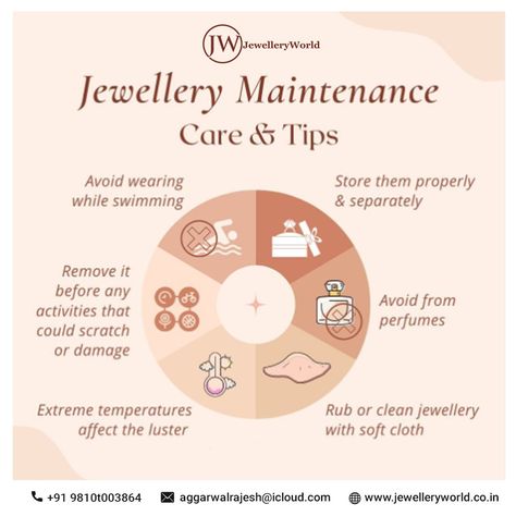 Jewellery Maintenance Tips For The Day. #pendants #necklace #ring #earrings #jewellery #necklace #fashion #silver #gold #accessories #bracelets #love #handmade #diamonds #bracelet #handmadejewelry #diamond #style #jewelryaddict #necklaces #jewelrydesigner #jewels #wedding #jewelrydesign #bangles #engagementring #gemstones #bhfyp Jewelry Knowledge Tips, Jewelry Care Tips Card, This Or That Jewelry Edition, Accessories Content Ideas, Jewellery Content Ideas, Jewellery Knowledge, Jewellery Styling Tips, Jewellery Advertisement, Jewellery Care Tips