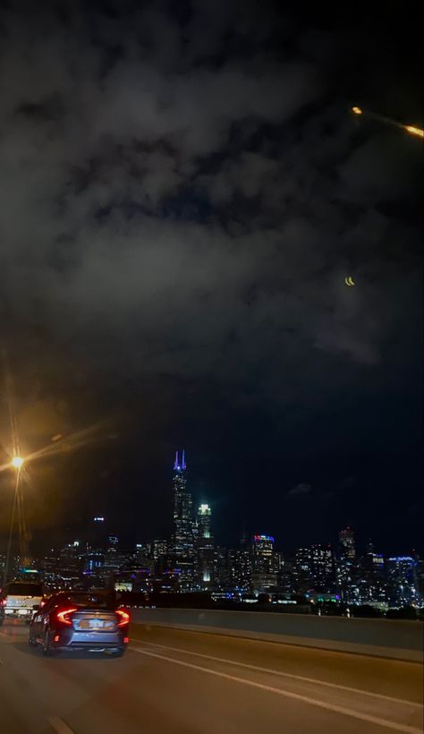 #chicago #night #city #drive #late #cityscape #citylife #citylights Chicago Driving At Night, Downtown Chicago Aesthetic Night, Night City Drive, Chicago Aesthetic Night, Late Night City, Praise God Quotes, Chicago Night, Everyday Aesthetic, City View Apartment