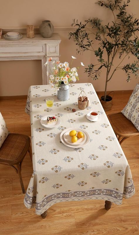 Amazon.com: patdrea French Linen Pattern Tablecloth Soft Durable Floral Table Cloth Designer Kitchen Dining Tablecloth for Rectangular Tables for Parties Christmas 67"x 67" : Home & Kitchen Floral Table Cloth, Dining Tablecloth, Rectangle Tables, Pattern Tablecloth, Green Tablecloth, Linen Pattern, Designer Kitchen, Floral Table, Rectangle Table