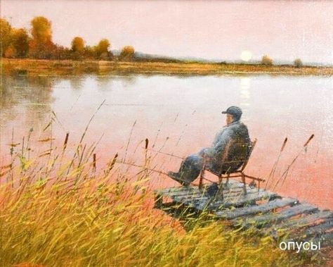 Fisherman Painting, Marker Artwork, Fishing Painting, Fishing Art, Girl Silhouette, Landscape Art Painting, Kayak Fishing, Winter Art, Fish Art