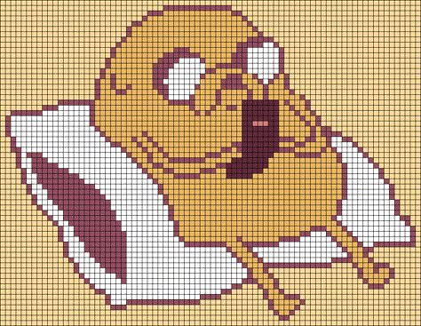 Alpha Patterns Adventure Time, Adventure Time Grid Pattern, Adventure Time Tapestry Crochet, Adventure Time Pixel Art Grid, Large Alpha Patterns, Kawaii Alpha Pattern, Kirby Alpha Pattern, Pixel Crochet Pattern Charts Easy, Adventure Time Alpha Pattern