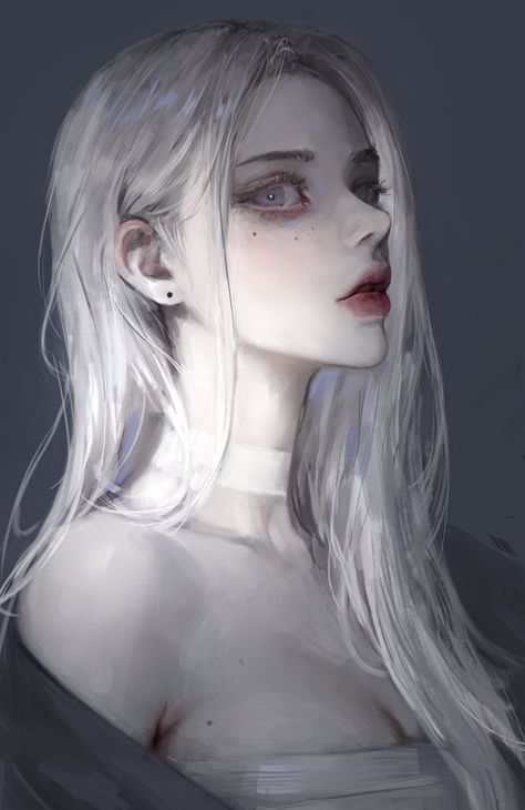 White Hair, Digital Painting, Log In, Log, Twitter, Hair, White, Art