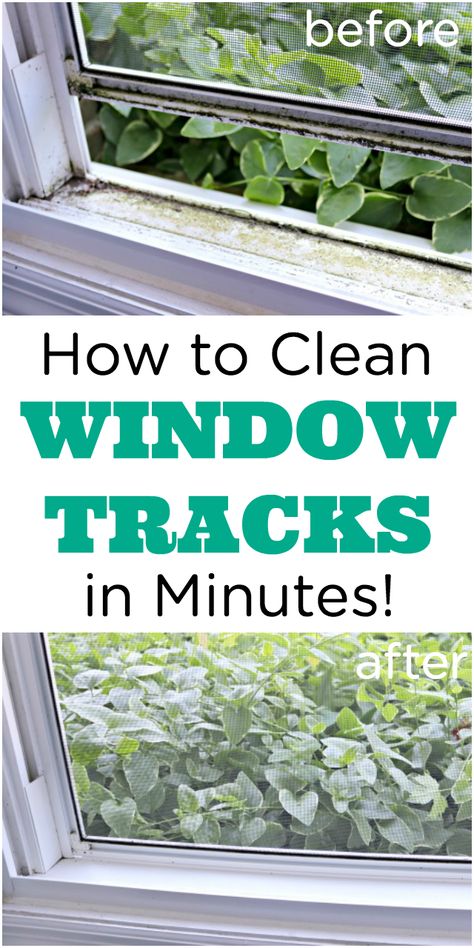 How to clean dirty window tracks and window screens too! via @Mom4Real Cleaning Window Tracks, Clean Window, Homemade Toilet Cleaner, Cleaning Painted Walls, Deep Cleaning Tips, Household Cleaning Tips, Simple Life Hacks, Clean Dishwasher, Toilet Cleaning