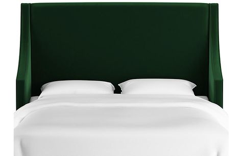 Peacock Velvet, Emerald Velvet, Cal King Bedding, Wingback Bed, Traditional Bed, Wingback Headboard, Velvet Bed, Under Bed, Barn Doors Sliding