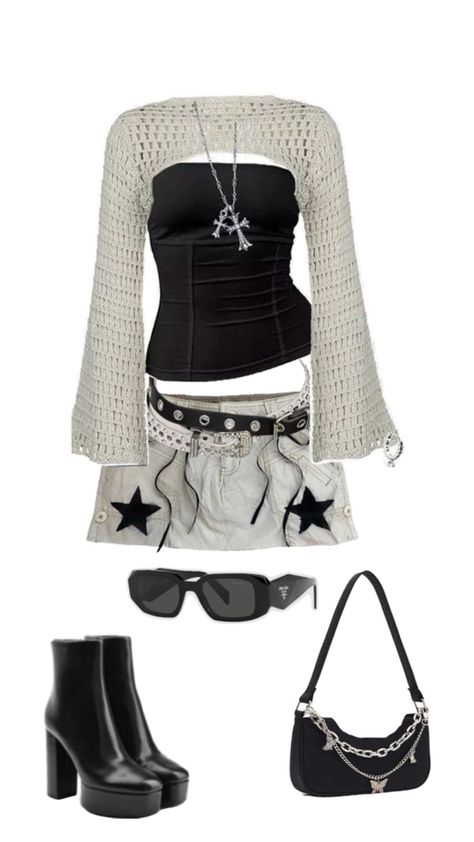 Enhypen Miniskirt Outfits, 2000s Fashion Outfits, Swaggy Outfits, Cute Everyday Outfits, Really Cute Outfits, Edgy Outfits, Casual Style Outfits, Lookbook Outfits, Grunge Outfits