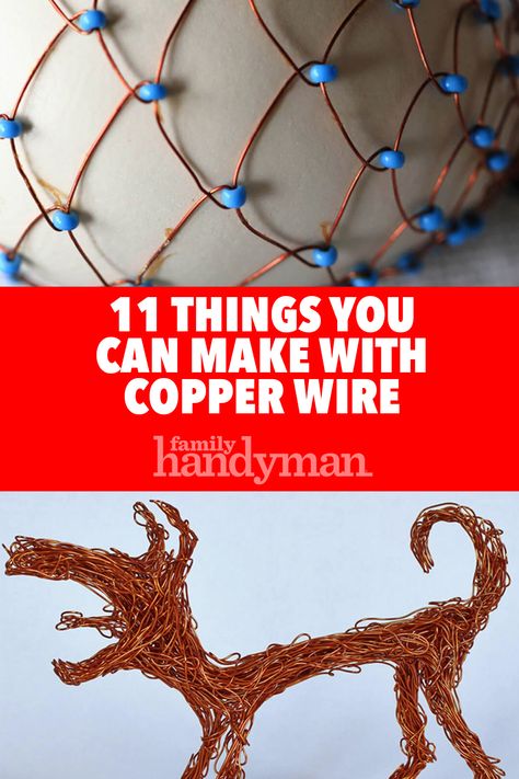 Crafts With Electrical Wire, Copper Wire Art How To Make, Copper Wire Jewelry Artful Home, Easy Wire Wrapping Stones Rings, Cooper Wire Art, Crafts With Copper Wire, Diy Wire Wall Art, Diy Wire Projects, Diy Copper Wire Projects